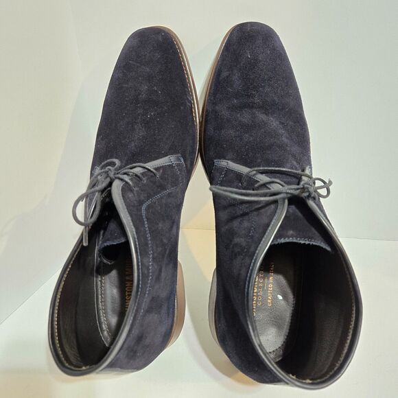JOHNSTON‎ & MURPHY COLLECTION Mens CHUKKA Boots Size 10.5M Dark Blue Suede Ankle main image 13